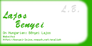 lajos benyei business card