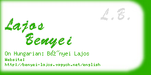 lajos benyei business card